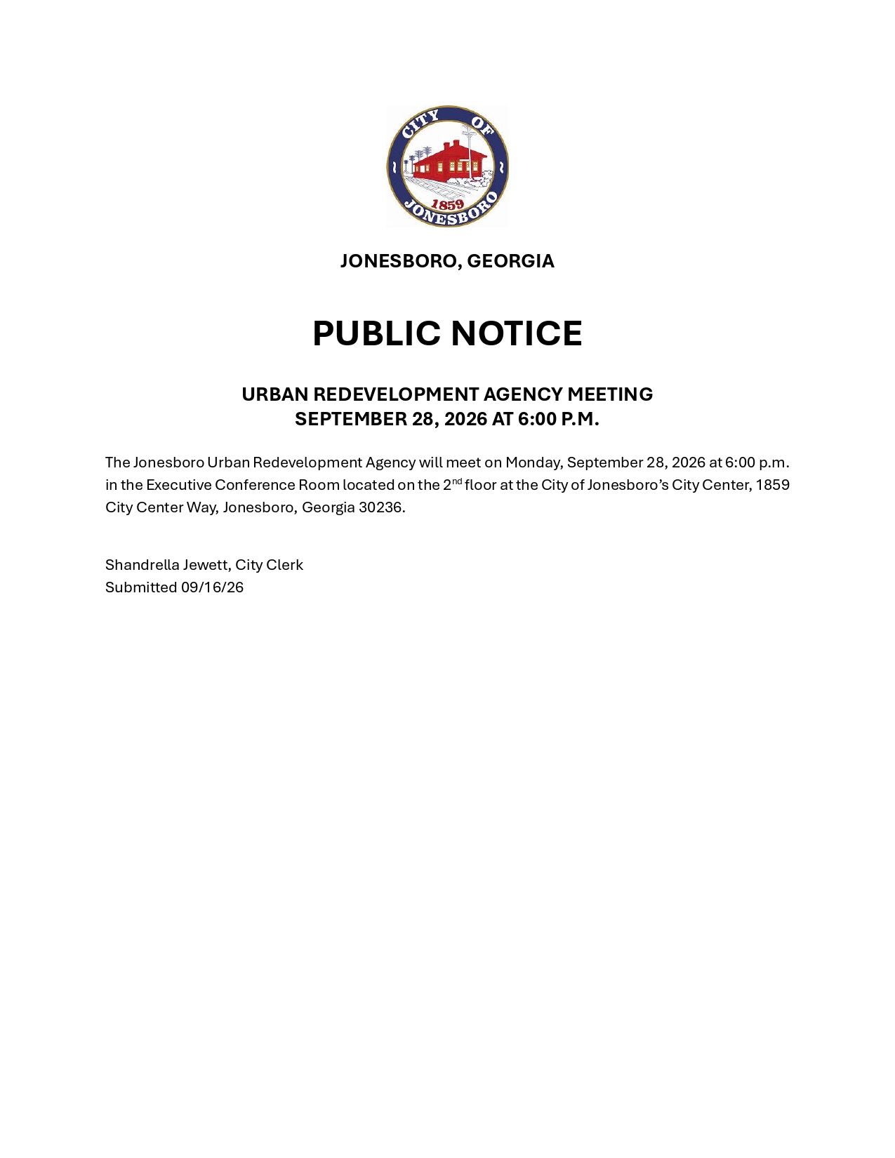 PUBLIC NOTICE